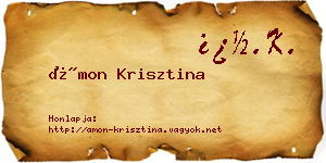 Ámon Krisztina névjegykártya